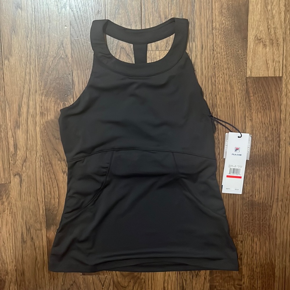Fila black essentials halter tank. Size XS. New with tags!